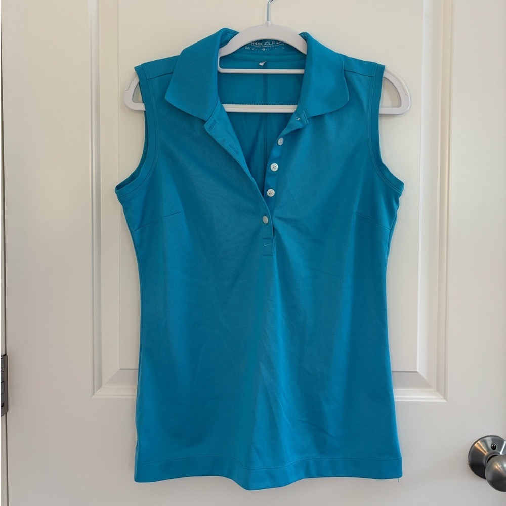 Nike Sleeveless Blue Women's Polo Top